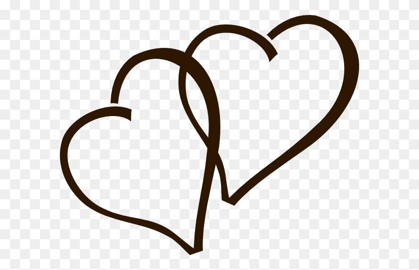 600x482 Deep Brown Hearts Png, Clip Art For Web - Heart PNG Black