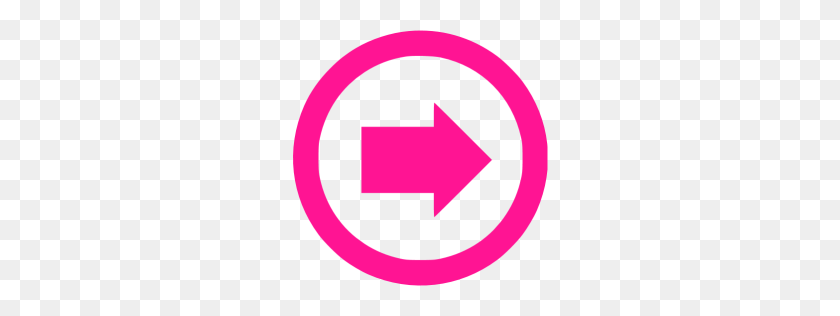 256x256 Deep Pink Arrow Icon - Pink Arrow PNG