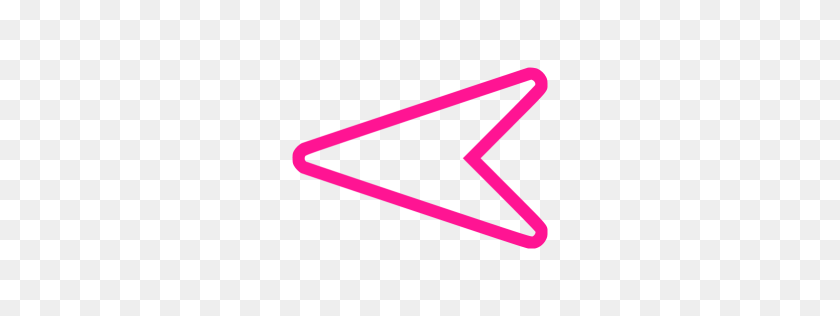 256x256 Deep Pink Arrow Left Icon - Pink Arrow PNG