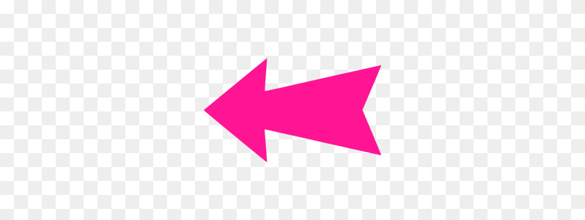 256x256 Flecha De Color Rosa Oscuro Icono De La Izquierda - Flecha Rosa Png