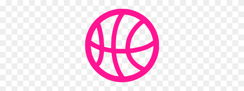 256x256 Deep Pink Basketball Icon - Basketball Icon PNG
