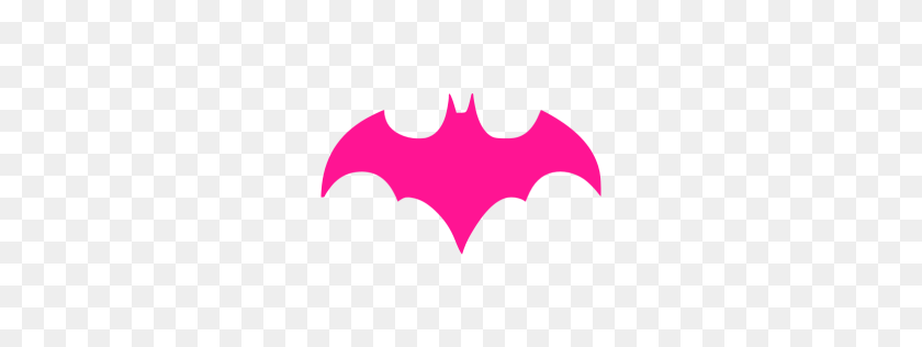 256x256 Deep Pink Batman Icon - Batman Symbol PNG