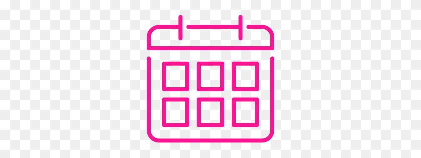 256x256 Deep Pink Calendar Icon - Calendar Icon PNG Transparent