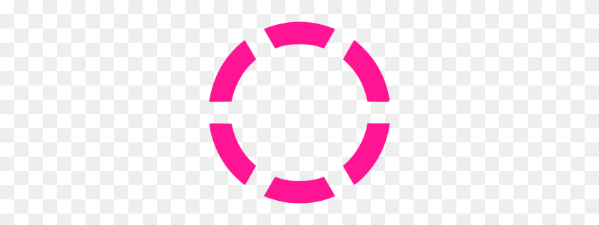 256x256 Deep Pink Circle Dashed Icon - Pink Circle PNG