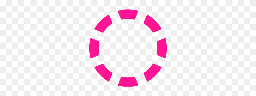 256x256 Deep Pink Circle Dashed Icon - Pink Circle PNG