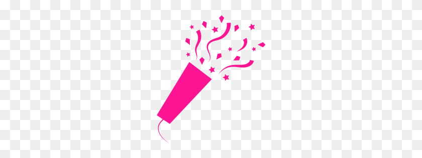 256x256 Deep Pink Confetti Icon - Pink Confetti PNG