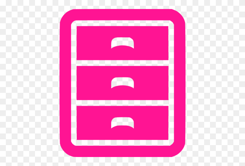 512x512 Deep Pink Filing Cabinet Icon - Cabinet Clipart