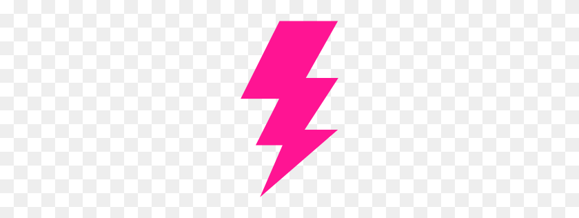 256x256 Deep Pink Lightning Bolt Icon - PNG Lightning Bolt