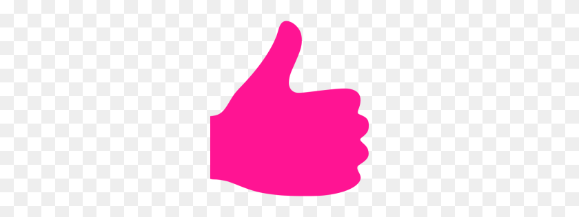256x256 Deep Pink Thumbs Up Icon - Thumbs Up Icon PNG