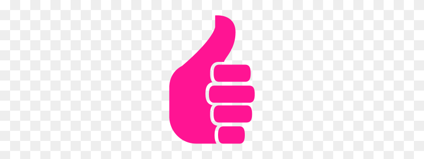 256x256 Deep Pink Thumbs Up Icon - Thumbs Up PNG