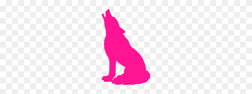 256x256 Deep Pink Wolf Icon - Wolf PNG Logo