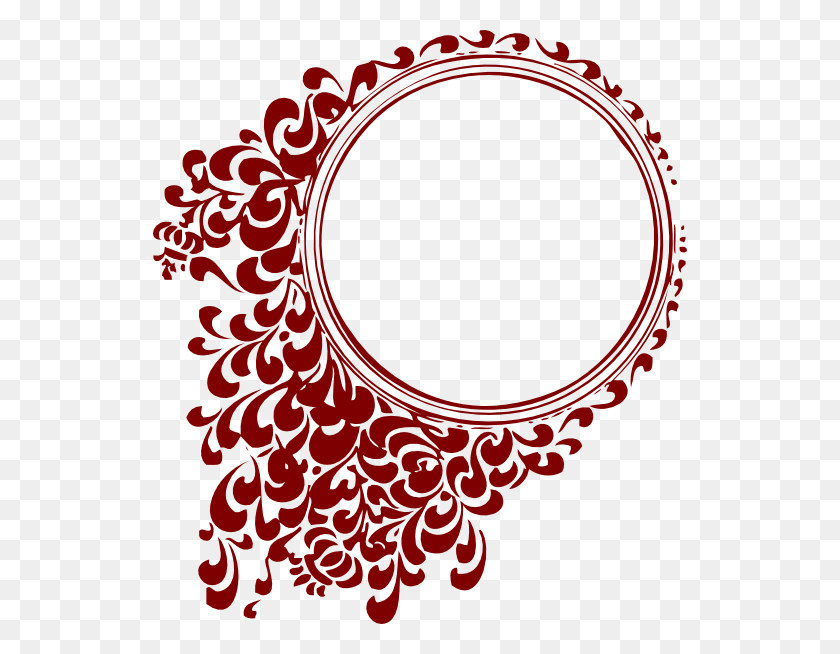 534x594 Deep Red Circle Frame Clip Art - Red Circle Clipart
