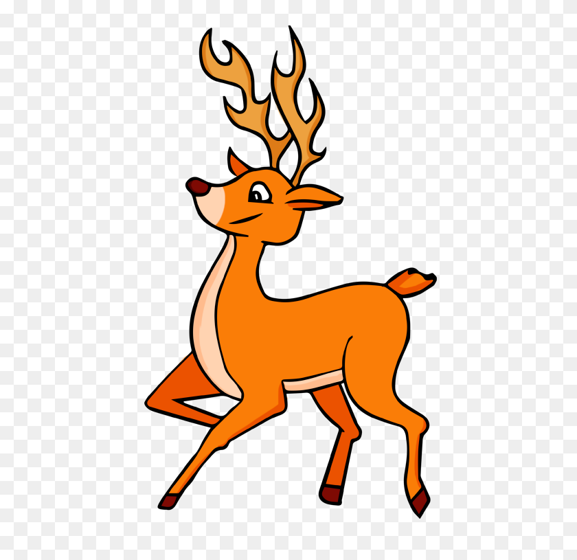 544x755 Deer Clip Art - Reindeer Silhouette Clipart