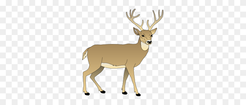 277x300 Deer Clipart Free - Deer Head Clipart Black And White