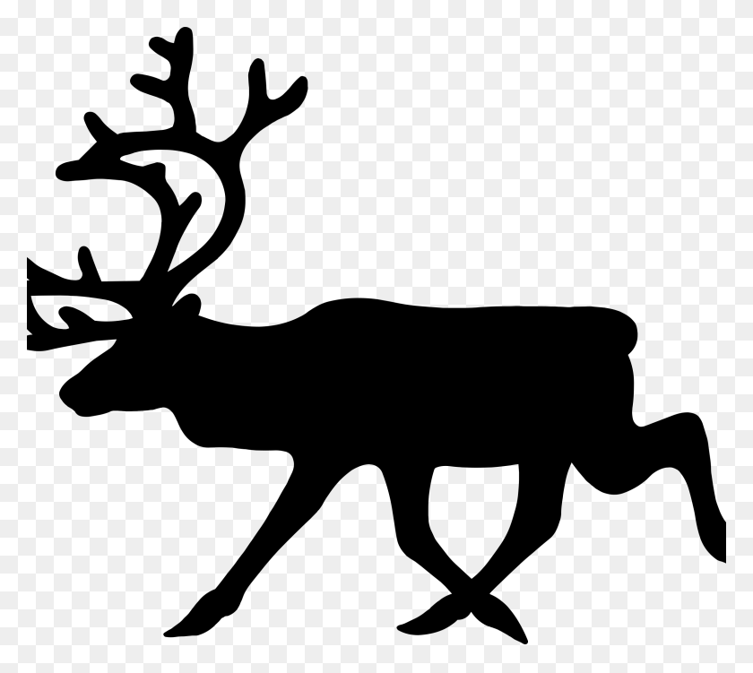 2400x2128 Deer Clipart Reindeer Santa Claus Reindeer Silhouette Png - Santa Silhouette Clipart