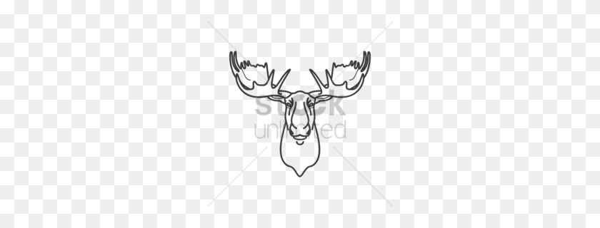 260x260 Deer Head Clip Art Clipart - Rudolph Head Clip Art