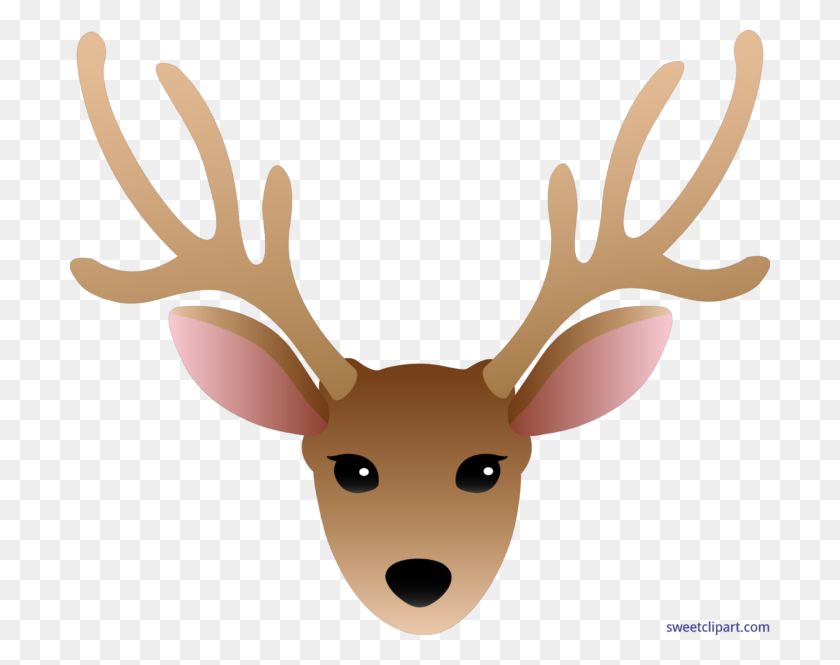 700x605 Deer Head Male Clip Art - Elk Head Clip Art