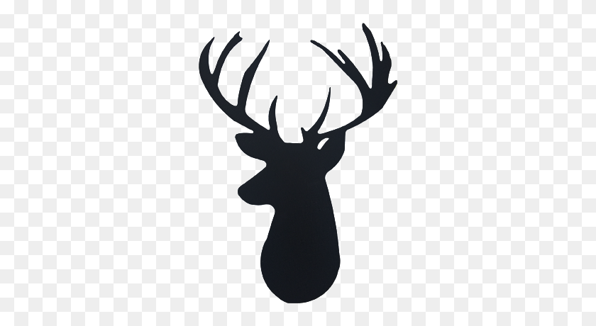 400x400 Deer Head Png Black And White Transparent Deer Head Black - Deer Head Silhouette PNG