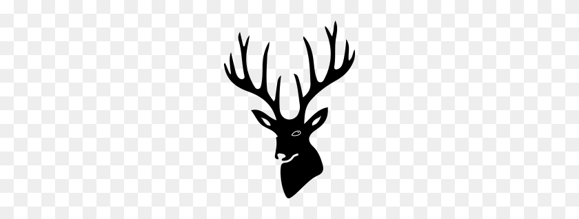 190x258 Deer Head Silhouette - Deer Head Silhouette PNG