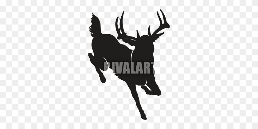 266x361 Deer Hunter Silhouette Clipart - Whitetail Deer Clipart