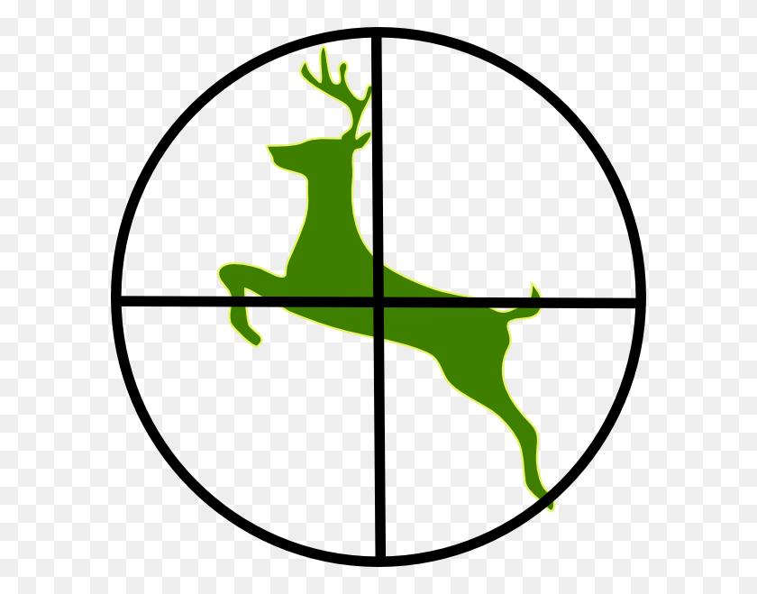 594x599 Deer In Scope Clip Art - Scope Clipart