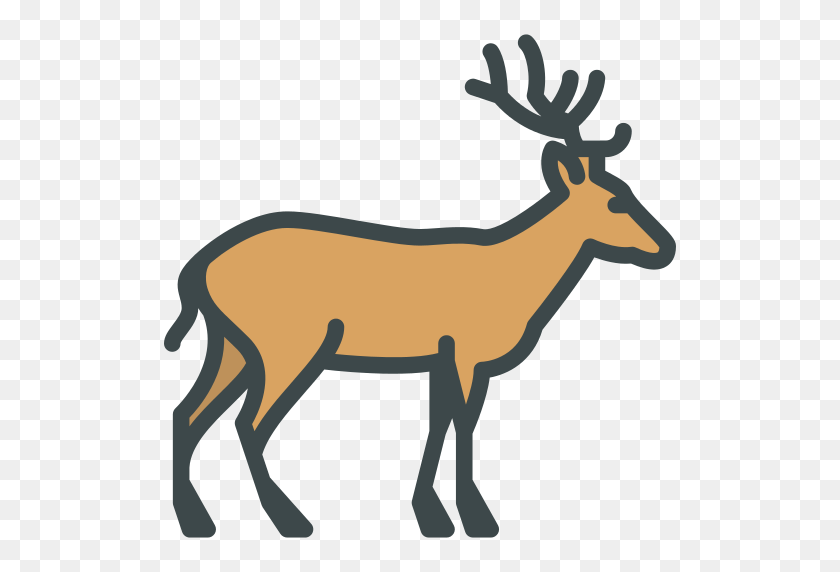 512x512 Deer Png Icon - Reindeer Antlers PNG