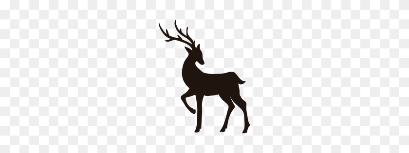 256x256 Deer Silhouette - Deer Head Silhouette PNG