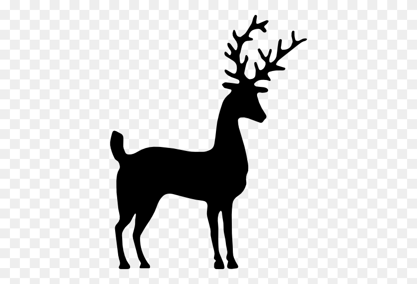 512x512 Deer Silhouette - Deer Silhouette PNG