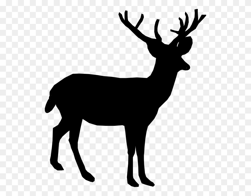 540x596 Deer Silhouette Deer Silhouette Clip Art - Reindeer Silhouette Clipart
