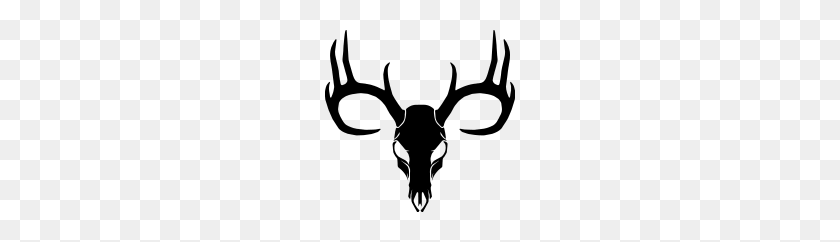 190x182 Deer Skull Silhouette - Deer Head Silhouette PNG
