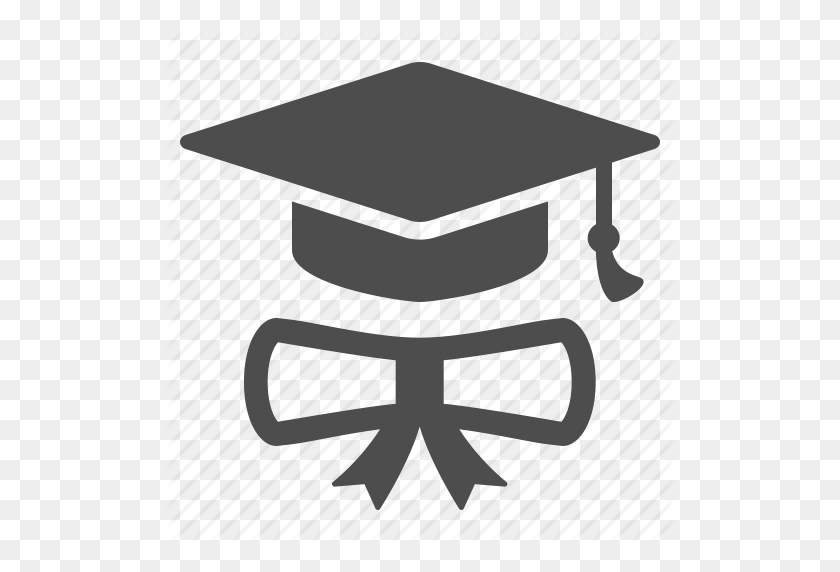 512x512 Licenciatura, Diploma, Graduado, Gorra De Graduación, Icono De Sombrero - Sombrero De Graduación Png