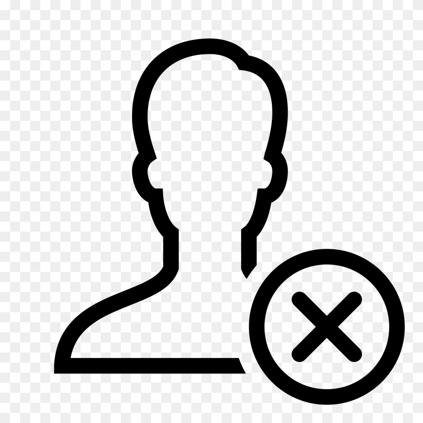 1600x1600 Delete User Male Icon - Male Symbol PNG