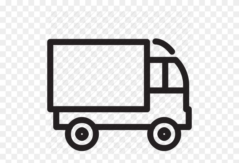 512x512 Deliver, Delivery, Moving, Online, Shipping, Truck, Van Icon - Moving Truck PNG