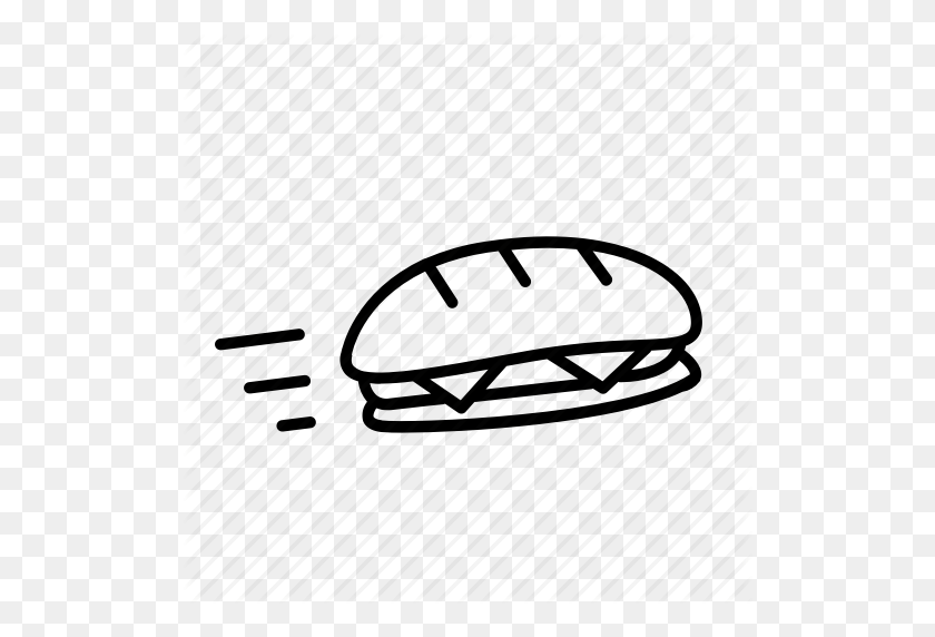 512x512 Deliver, Food Deliver, Food Delivery, Sandwich, Sub, Subway Icon - Subway Sandwich PNG