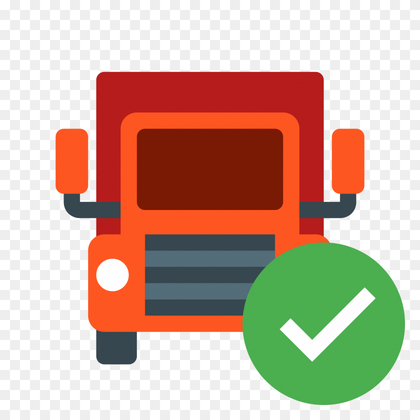 1600x1600 Delivered Icon - Moving Truck PNG