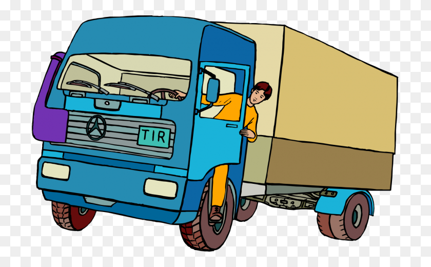 1305x770 Delivery Clipart Commercial Vehicle - Truck Driver Clipart