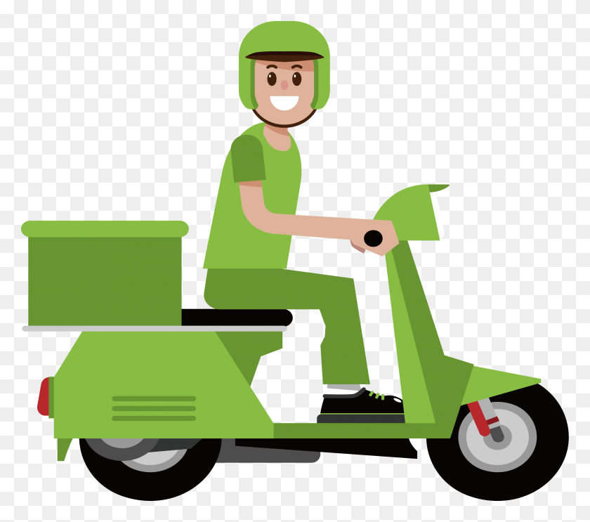 2884x2528 Delivery Clipart Delivery Scooter - Ups Truck Clipart