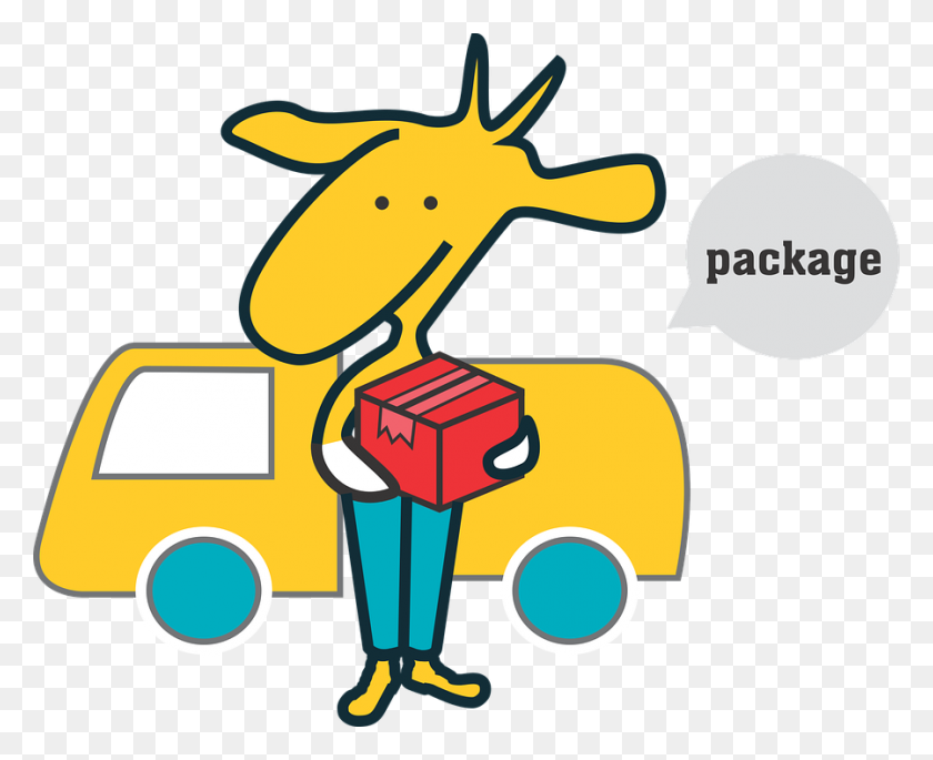 898x720 Delivery Clipart Package Delivery - Wrap Clipart