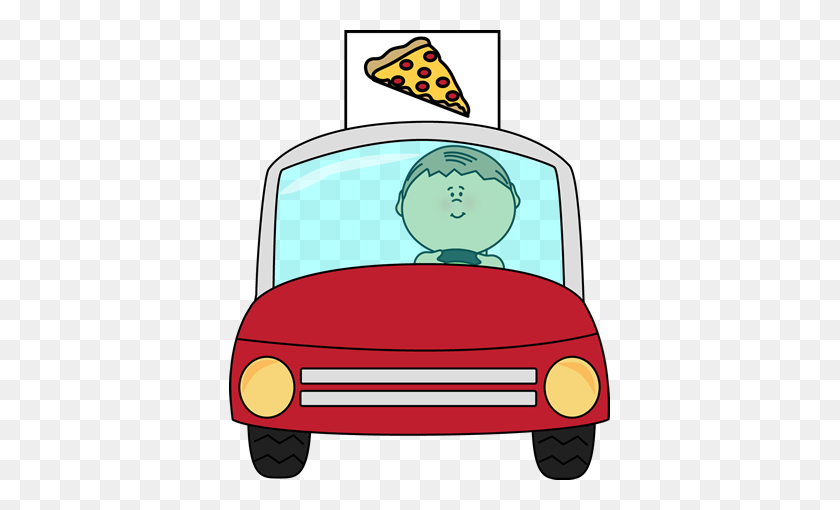 381x450 Delivery Clipart Pizza - Pizza Man Clipart