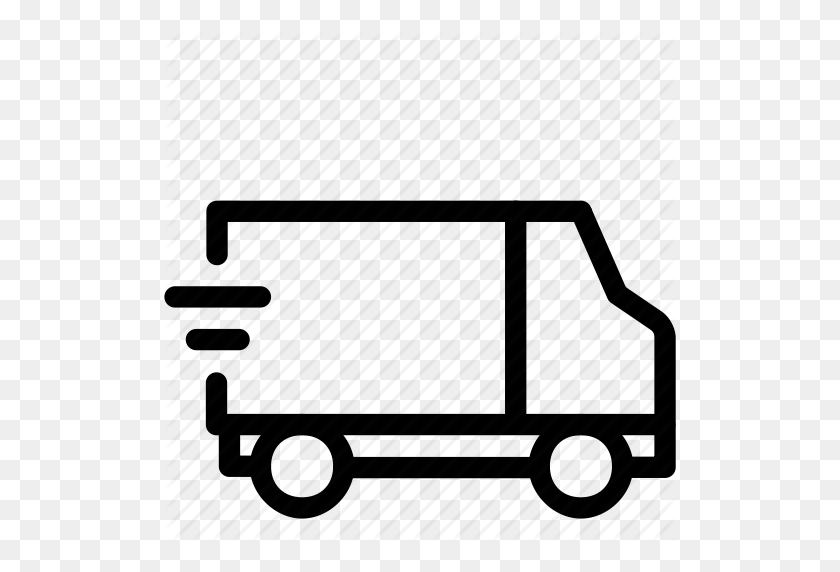 512x512 Delivery, Express, Fast, Shipping, Shopping, Transport, Van Icon - White Van Clipart