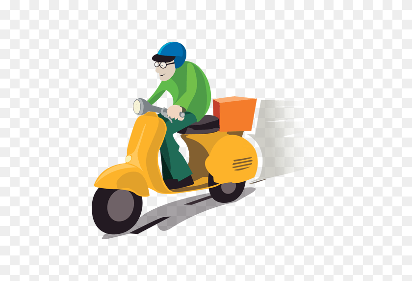 512x512 Delivery Man On Motorbike - Delivery PNG