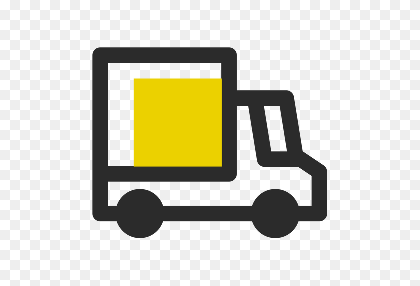 512x512 Delivery Truck Colored Stroke Icon - Delivery PNG