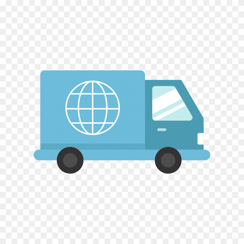 2000x2000 Delivery Truck Flat Icon Vector - Delivery Truck PNG