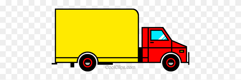 480x221 Delivery Van Royalty Free Vector Clip Art Illustration - Delivery Van Clipart