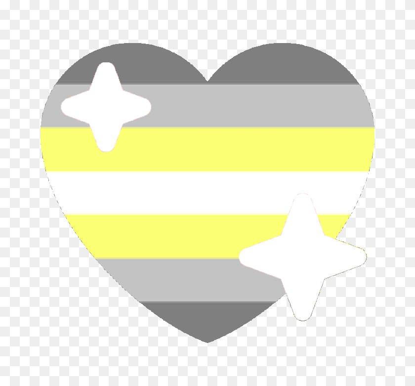 720x720 Demi Nonbinary Sparkle Heart - Sparkle Emoji PNG