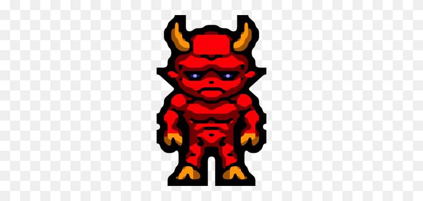 218x340 Demon Devil Hell Cartoon - Hell Clipart