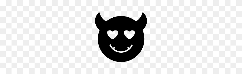 200x200 Demonio Emoji Enamorado Iconos Sustantivo Proyecto - Diablo Emoji Png