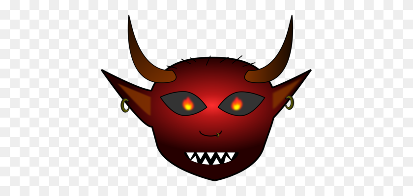 429x340 Demon Face Ajedrez Ángel Malvado - Good Vs Evil Clipart