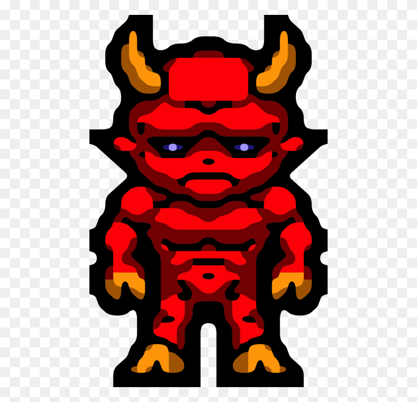 480x750 Demon Pixel Art Devil Digital Image Witchcraft - Witchcraft Clipart