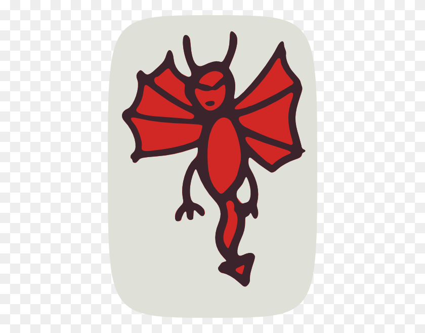 414x597 Demon With Wings Clip Art - Devil Tail Clipart